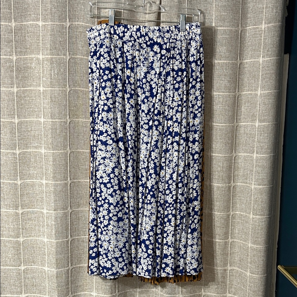 Cynthia Rowley Blue and White Floral Skirt